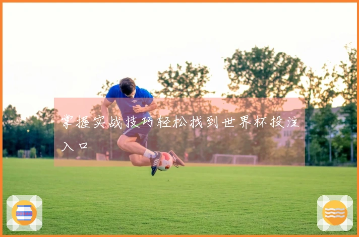 掌握实战技巧轻松找到世界杯投注入口